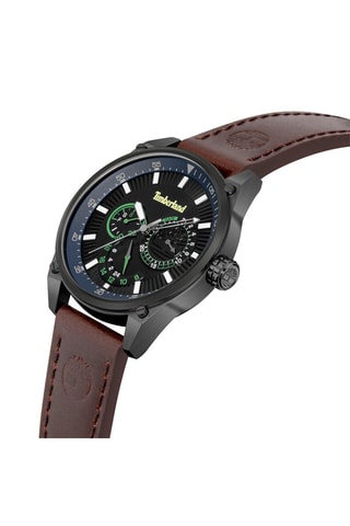 Leren Quartz Horloge Dumbarton-Z - Chronograaf - Bruin en Grijs