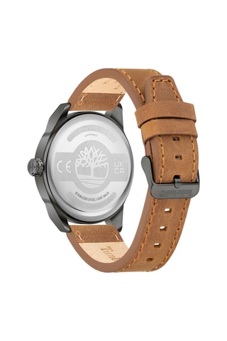 Leren Quartz Horloge Ripley-Z Camel en Zwart