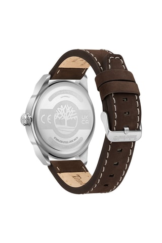 Nubuck en Ion Doublé Zilver Quartz Horloge Ripley-Z - Bruin en Zilverkleurig