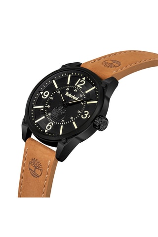 Nubuck en Ion Doublé Zwart Quartz Horloge Palmyra-Z - Camel en Zwart