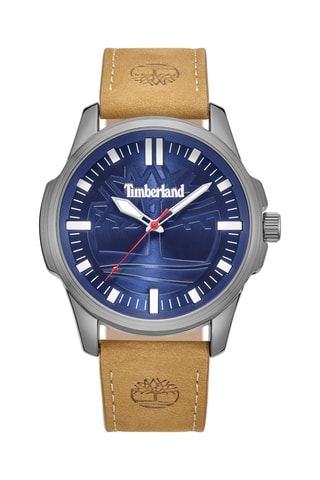 Leren Quartz Horloge - Beige en Zilverkleurig