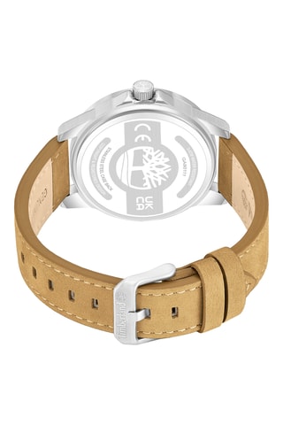 Leren Horloge - Beige en Zilverkleurig