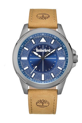 Leren Horloge - Beige en Zilverkleurig