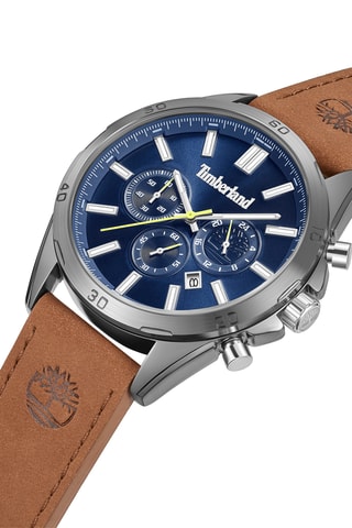 Leren Horloge - Chronograaf - Bruin en Zilverkleurig