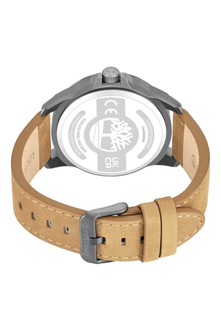 Leren Horloge - Beige en Zilverkleurig
