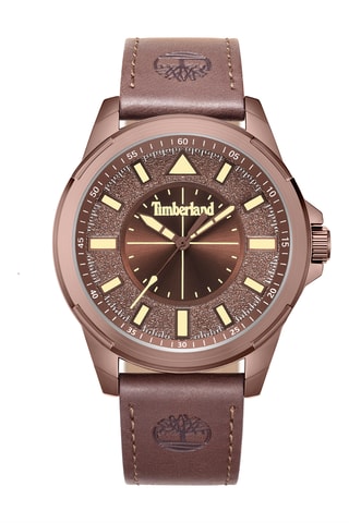 Leren Quartz Horloge - Bruin