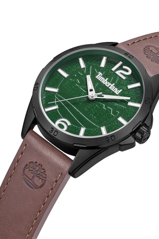 Leren Quartz Horloge - Bruin en Zwart