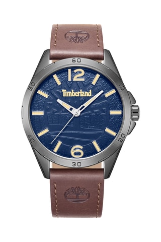 Leren Quartz Horloge - Bruin en Grijs