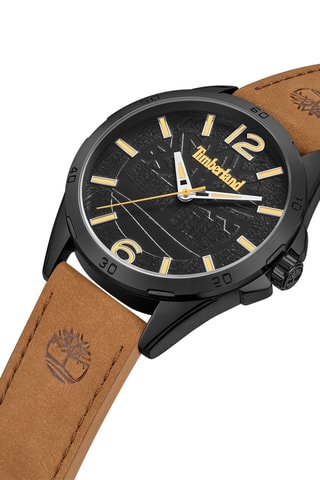Leren Quartz Horloge - Bruin en Zwart