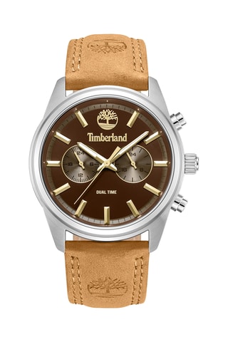 Leren Horloge - Beige en Zilverkleurig