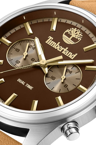 Leren Horloge - Beige en Zilverkleurig