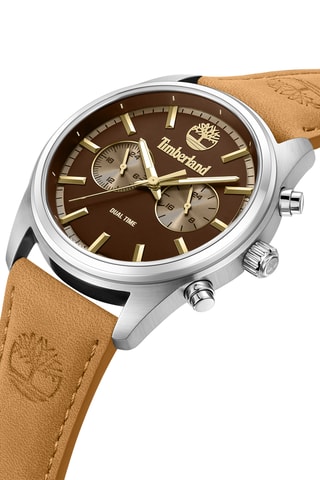 Leren Horloge - Beige en Zilverkleurig
