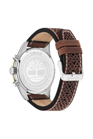 Leren Quartz Horloge Aldridge - Chronograaf - Bruin en Goudkleurig