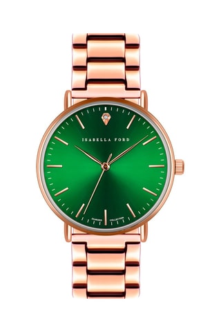 Relógio de quartzo em aço e diamante Clementine