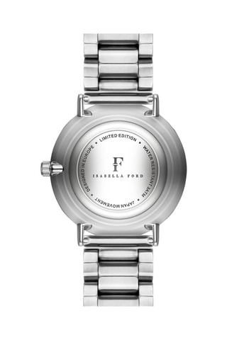 Coffret relógio de quartzo diamante e braceletes em aço Désirée