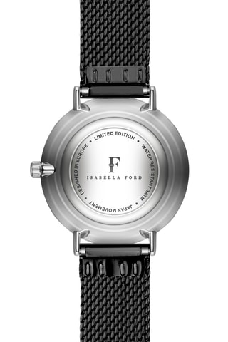 Coffret relógio de quartzo e bracelete em aço e diamante Infinity