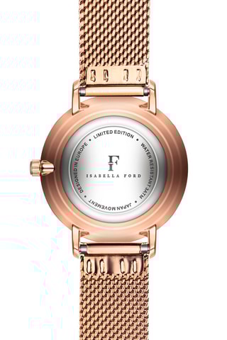 Coffre relógio de quartzo diamante e braceletes em aço Ophelia