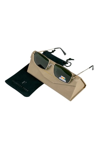 Óculos de sol polarizados mulher 1990 - Categoria 3 - Preto e dourado