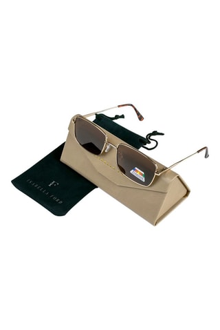 Óculos de sol polarizados mulher 1990 - Categoria 3 - Castanho e dourado