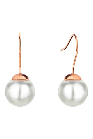 Coffret relógio de quartzo em aço, diamante e brincos e pérolas finas Portia