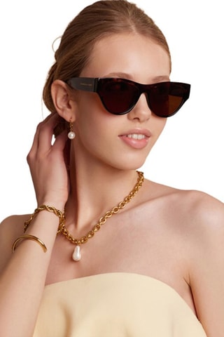 Óculos de sol polarizados mulher Glamour - Categoria 3 - Castanho e amarelo-escuro