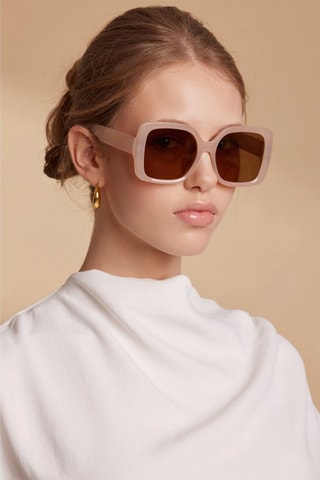 Óculos de sol polarizados mulher Malibu - Categoria 3 - Bege e castanho