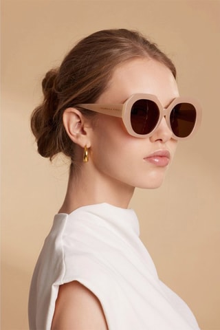 Óculos de sol polarizados mulher Glamour - Categoria 3 - Bege e castanho