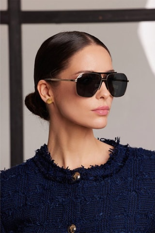 Óculos de sol polarizados unissexo Urban Dandy - Categoria 3 - Preto e dourado