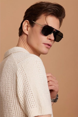 Óculos de sol polarizados unissexo Urban Dandy - Categoria 3 - Preto e dourado