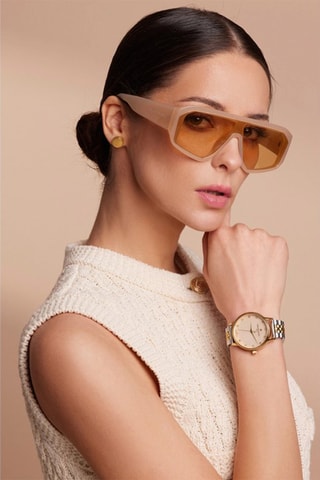 Óculos de sol polarizados unissexo Vertex - Categoria 3  - Bege e castanho