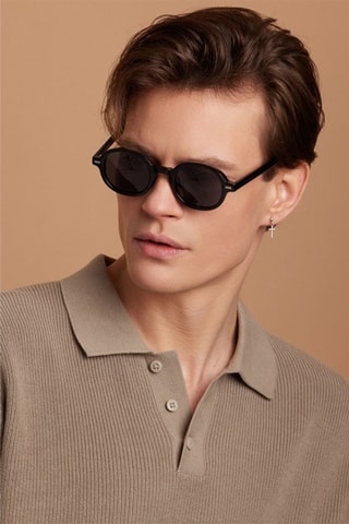 Óculos de sol polarizados unissexo 1920 - Categoria 3 - Preto