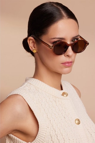 Óculos de sol polarizados unissexo 1920 - Categoria 3 - Castanho-escuro