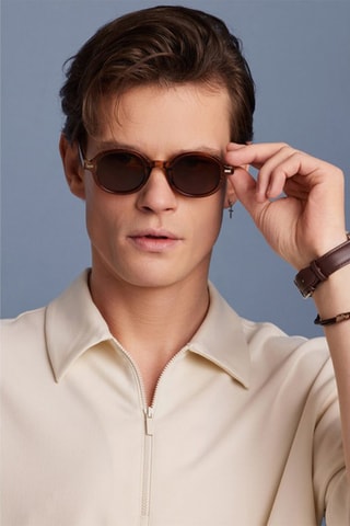 Óculos de sol polarizados unissexo 1920 - Categoria 3 - Castanho-escuro