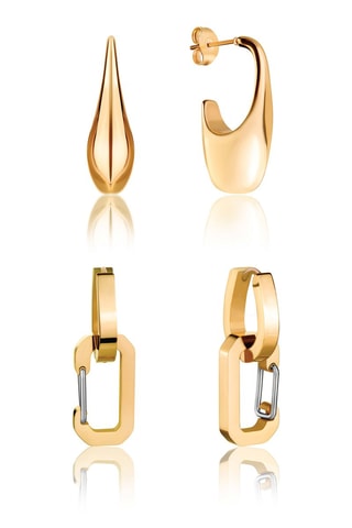 Argolas e brincos Agathe - Dourado