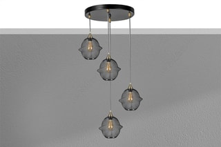 Suspension Merkür - Noir - 4 x 60 W
