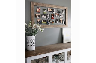 Cadre photo en bois - 100 x 60 cm - Naturel