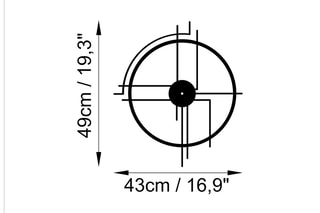 Horloge Minimal - 49 x 43 cm - Noir