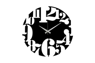 Horloge - 48 cm - Noir et blanc