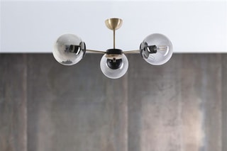 Suspension Venus - Argenté et noir - 3 x 60 W