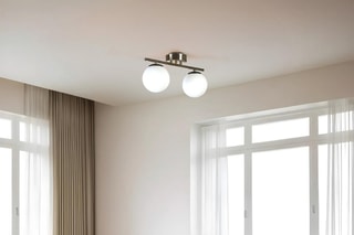 Plafonnier Yeni Can 2 - Doré et blanc - 2 x 60 W