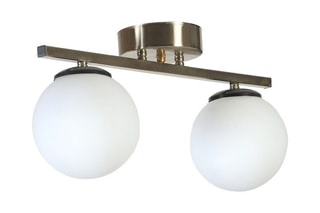 Plafonnier Yeni Can 2 - Doré et blanc - 2 x 60 W