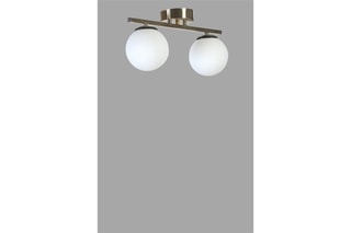 Plafonnier Yeni Can 2 - Doré et blanc - 2 x 60 W