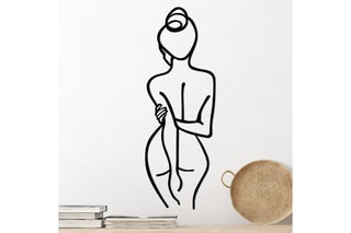 Décoration murale Woman Body - 26 x 72 cm - Noir
