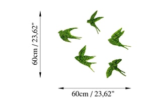 Décoration murale Swallows - Vert