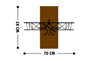 Décoration murale en bois Teyyare - 58 x 70 cm - Naturel et noir 