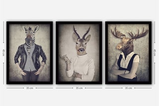 3 tableaux - 35 x 45 cm