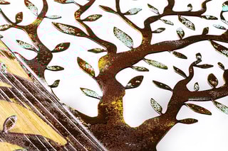 Décoration murale Arbre - Naturel et noir - En bois - 60 x 58 x 3 cm