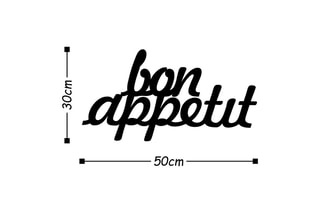 Décoration murale Bon Appetit 1 Black - 50 x 30 cm - Noir