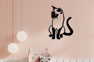 Décoration murale Chat 2 - 39 x 55 cm - Noir