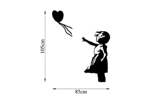 Décoration murale Banksy - Noir - 85 x 105 cm - Reproduction
